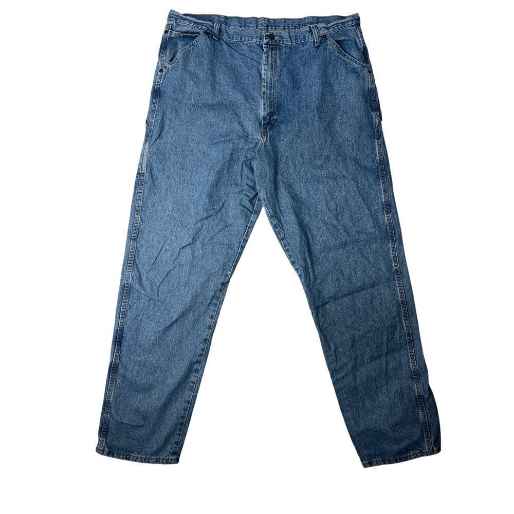 Wrangler Rugged Wear Carpenter Jeans 42 x 34 Workwear 90s Outdoor Light Wash